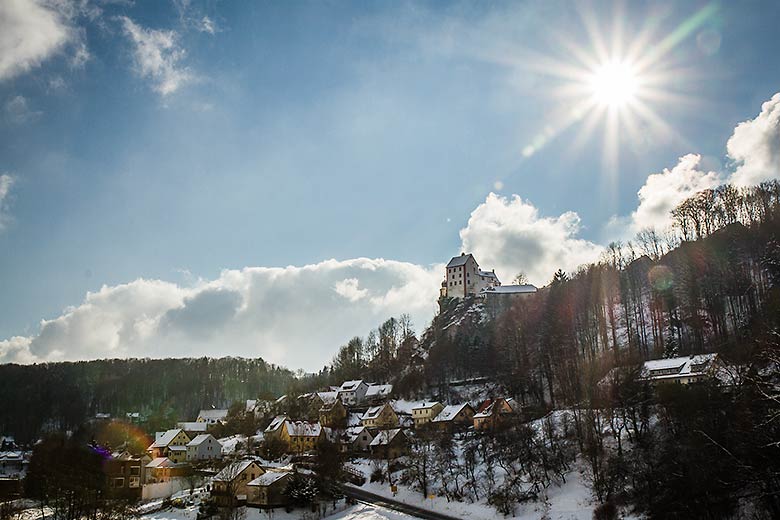 Burg Egloffstein, Winter, Schnee, Fränkische Schweiz